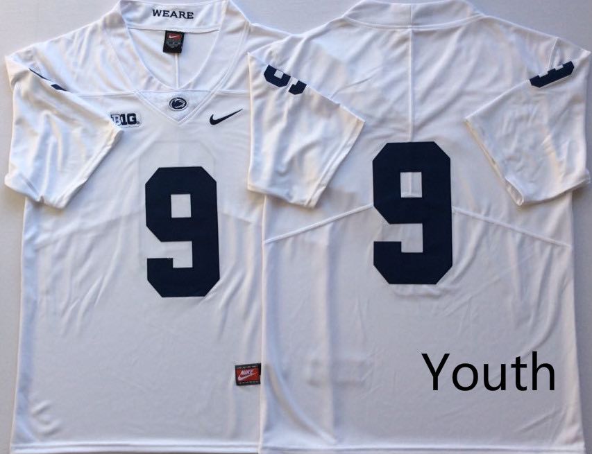 Youth Penn State Nittany Lions White #9 MCSORLEY NCAA Jersey