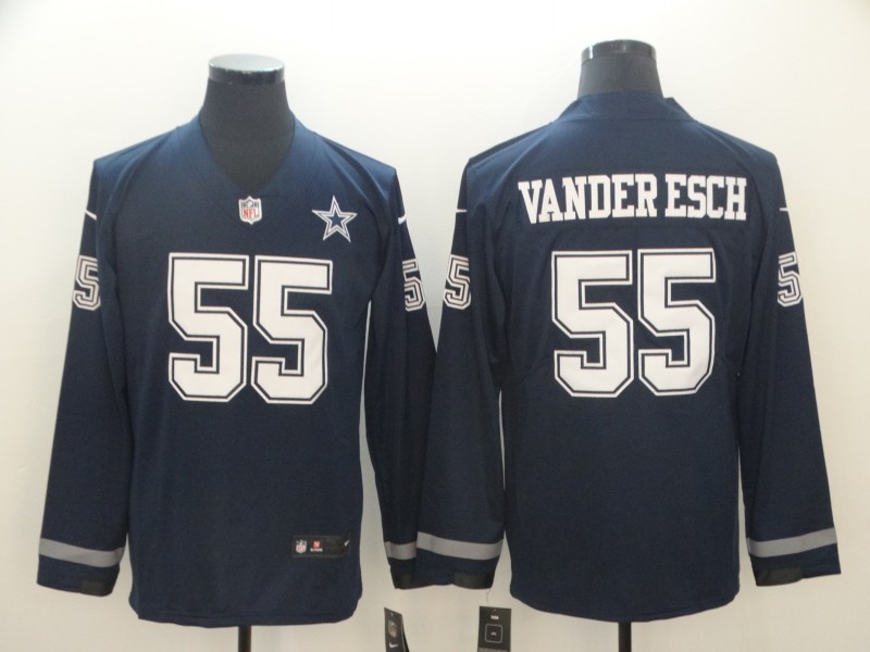 Dallas Cowboys #55 Vander Esch New Long-Sleeve Stitched Jersey