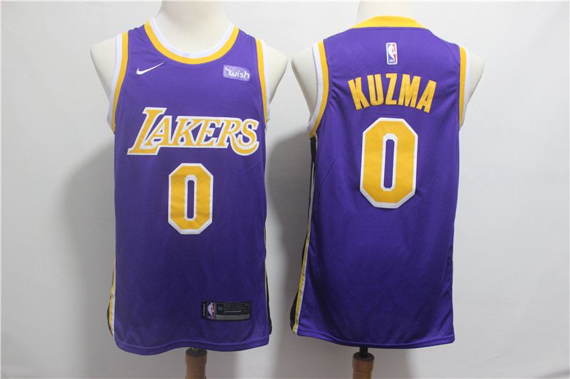 NBA Los Angeles Lakers #0 Kuzma Purple Nike Jersey