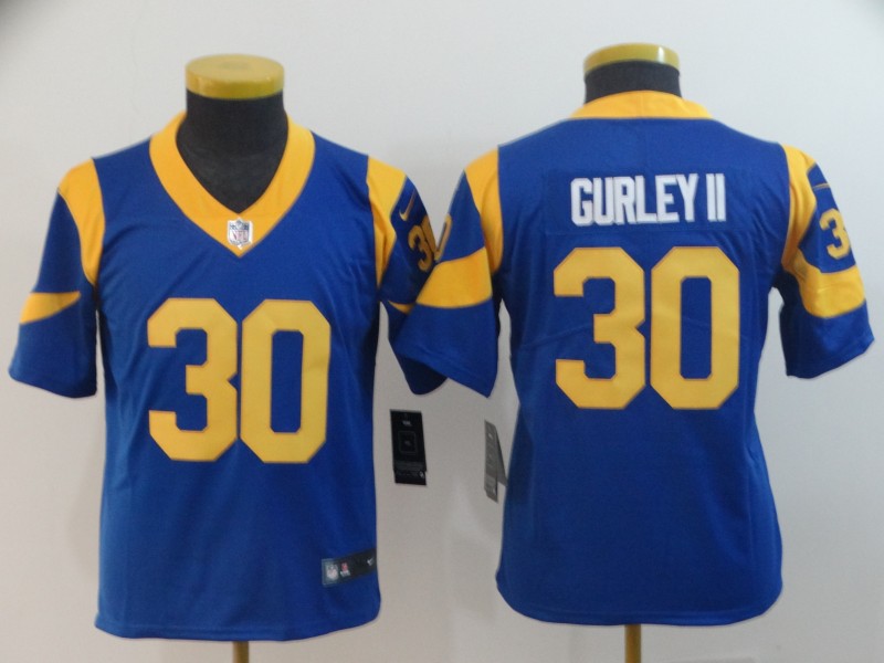 Kids NFL Los Angeles Rams #30 Gurley II Vapor Limited Jersey