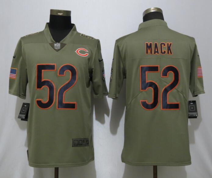 New Nike Chicago Bears 52 Mack Olive Salute To Service Limited Jersey