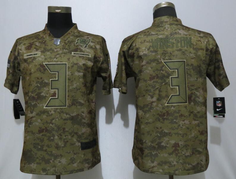 Women Tampa Bay Buccaneers 3 Winston Salute to Service Limited Jersey