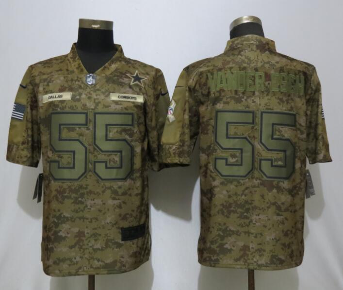 New Nike Dallas Cowboys 55 Vander esch Nike Camo Salute to Service Limited Jersey