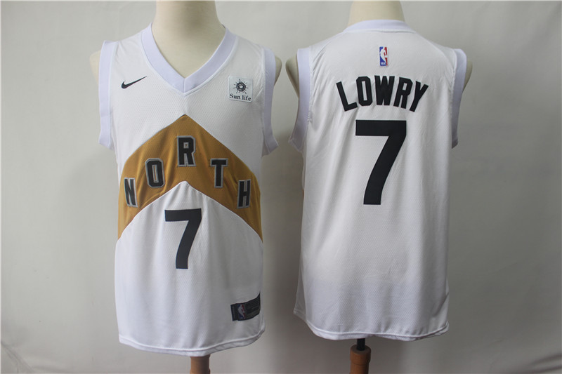 NBA Toronto Raptors #7 Lowry White Game Jersey