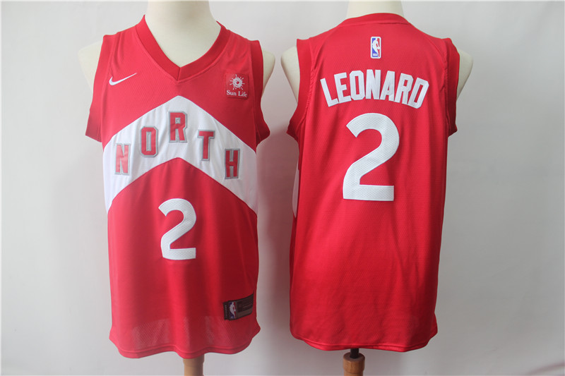 NBA Toronto Raptors #2 Leonard Red Game Jersey