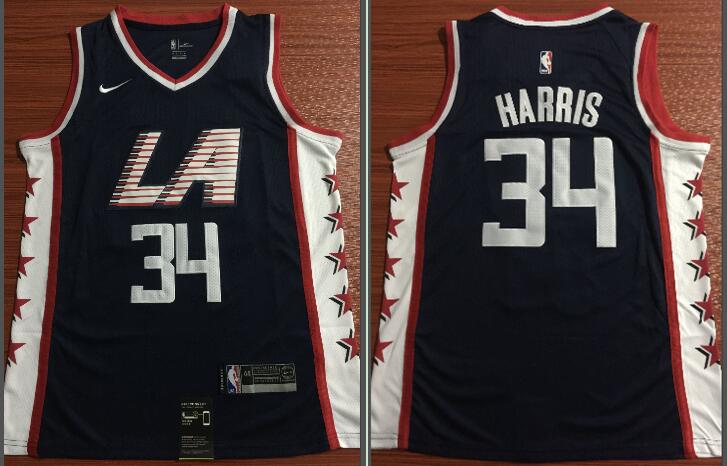 NBA Los Angeles Clippers #34 Harris Blue Jersey