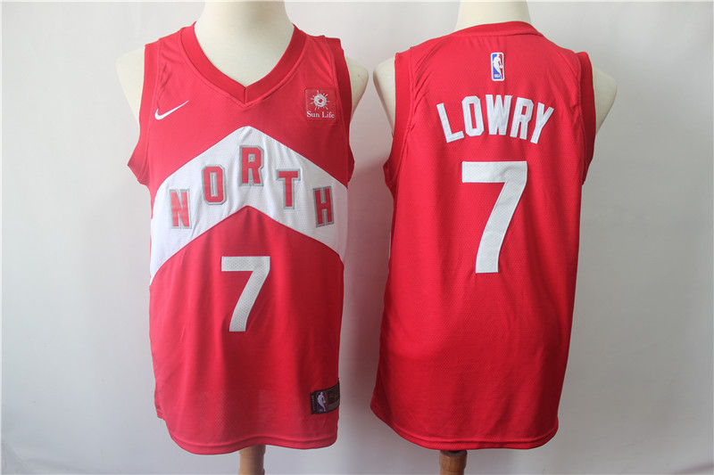 NBA Toronto Raptors #7 Lowry Red Game Jersey