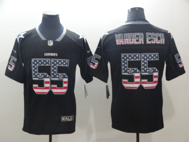 NFL Dallas Cowboys #50 Vander Esch USA Flag Black Jersey