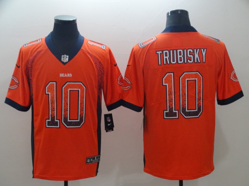 NFL Chicago Bears #10 Trubisky Drift Fashion Limited Jersey