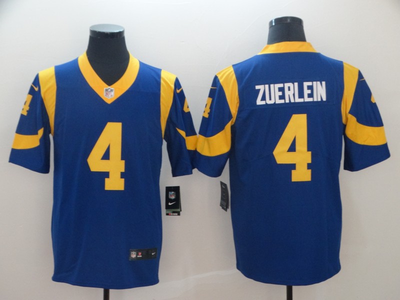 NFL Los Angeles Rams #4 Zuerlein Blue Vapor Limited Jersey