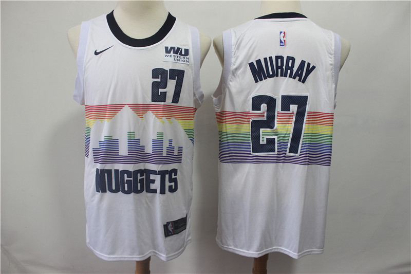 Nike NBA Denver Nuggets #27 Murray White Game Jersey