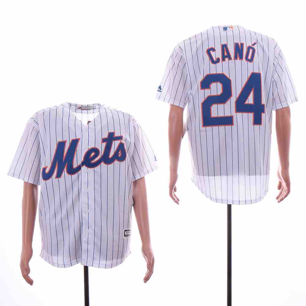 MLB New York Mets #24 Cano White Game Jersey