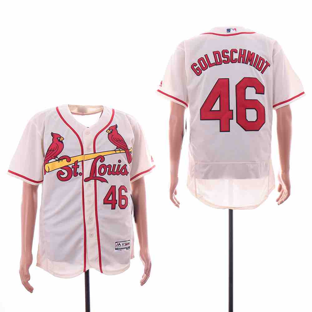 MLB St. Louis Cardinals #46 Goldschmidt Cream Elite Jersey