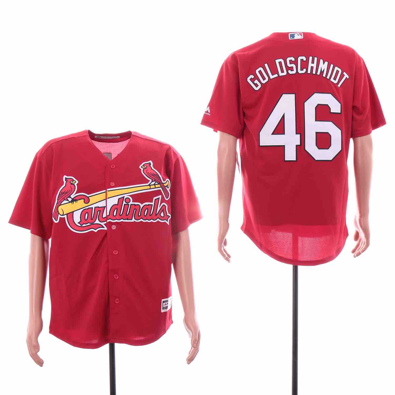 MLB St. Louis Cardinals #46 Goldschmidt Red Jersey