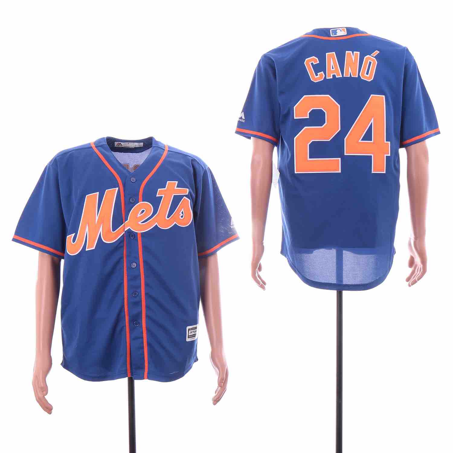 MLB New York Mets #24 Cano Blue Game Jersey