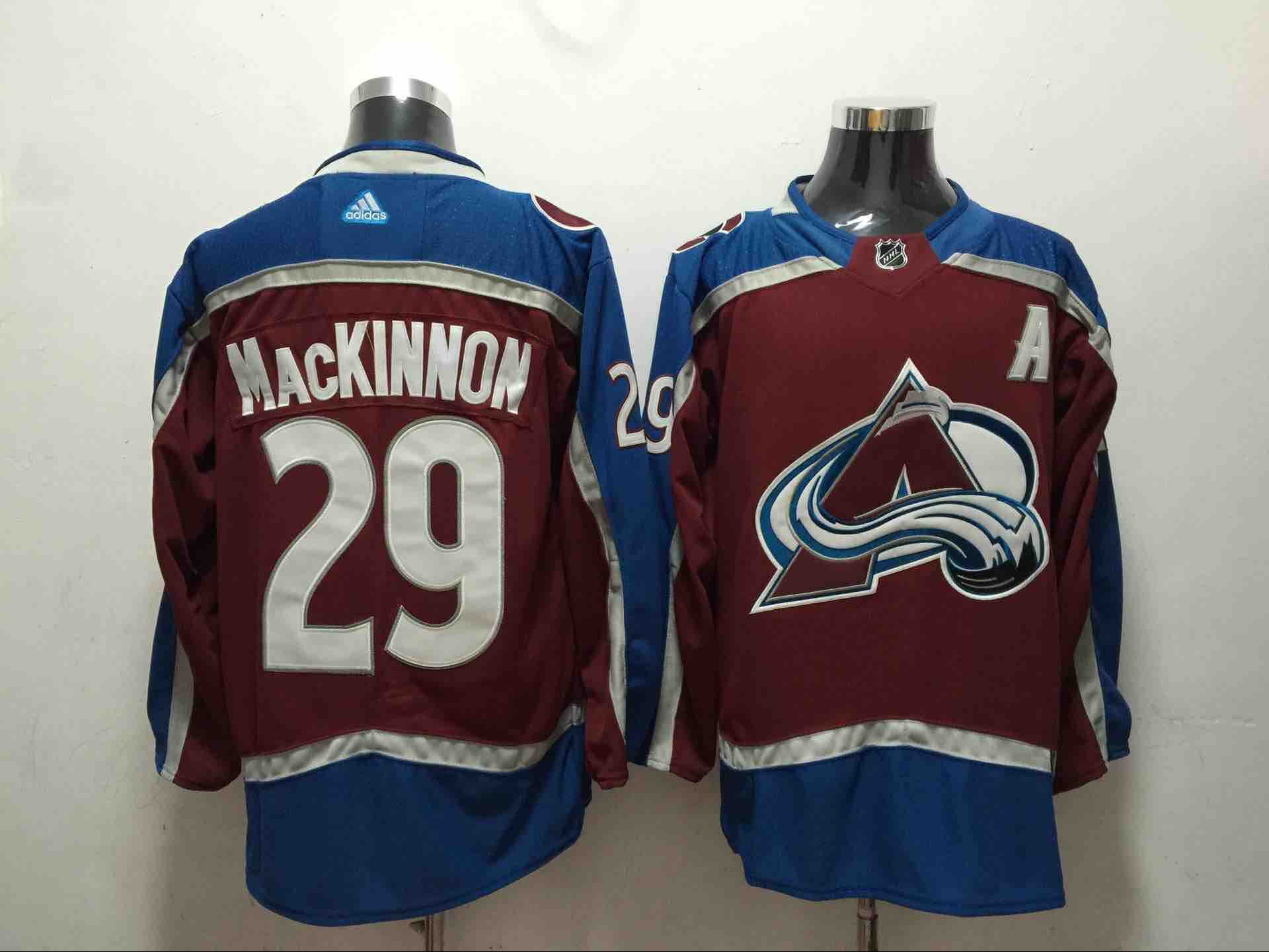 Adidas NHL Colorado Avalanche #29 MacKINNON Red Jersey