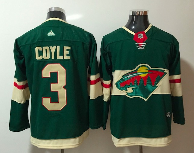 Adidas NHL Minnesota Wild #3 Coyle Green Jersey