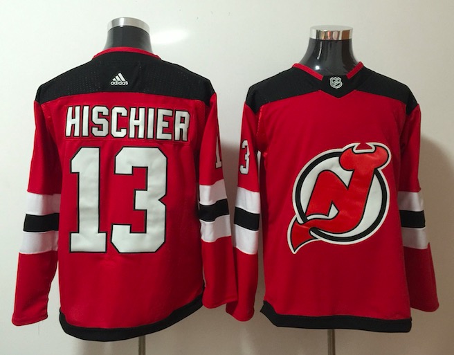 Adidas NHL New Jersey Devils #13 Hischier Red Jersey