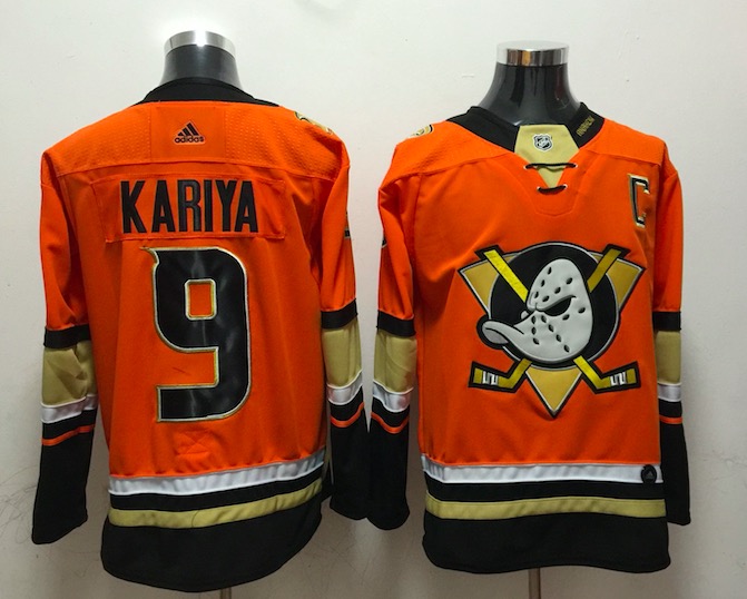 NHL Anaheim Ducks #9 Kariya Orange Jersey