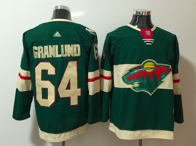 Adidas NHL Minnesota Wild #64 Granlund Green Jersey