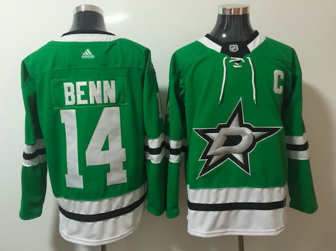 Adidas NHL Dallas Stars #14 Benn Green Jersey