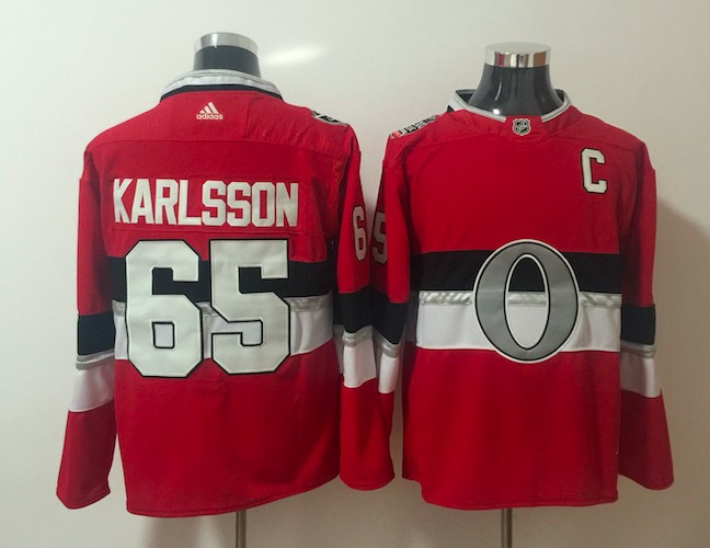 Adidas NHL Ottawa Senators #65 Erik Karlsson Red Jersey