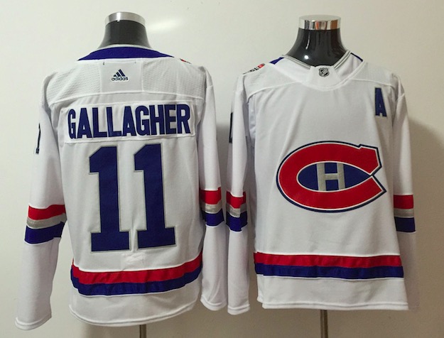 Adidas NHL Montreal Canadiens #11 Gallagher White Jersey