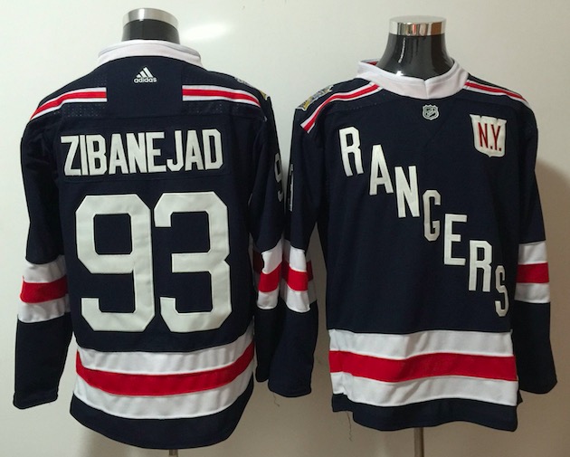 Adidas NHL New York Rangers #93 Zibanejad D.Blue New Jersey