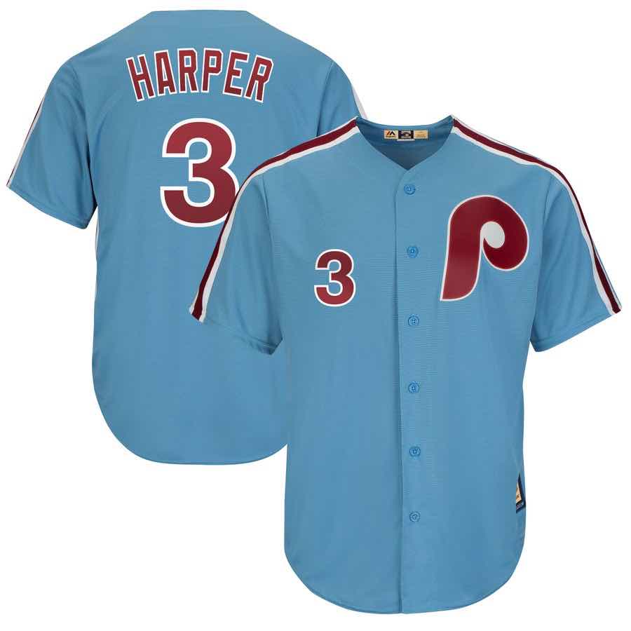 MLB Philadelphia Phillies #3 Harpen Blue Jersey