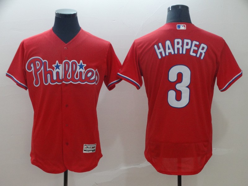 MLB Philadelphia Phillies #3 Harpen Red Elite Jersey
