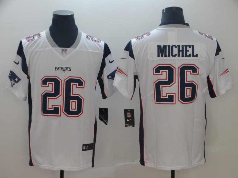 NFL New England Patriots #26 Michel Vapor Limited White Jersey