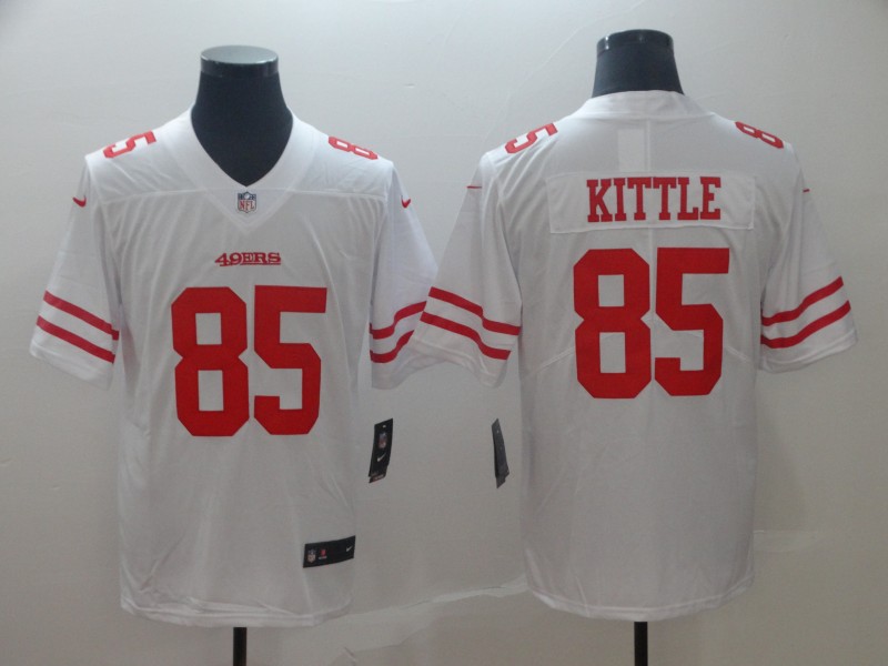 NFL San Francisco 49ers #85 Kittle White Vapor Limited Jersey