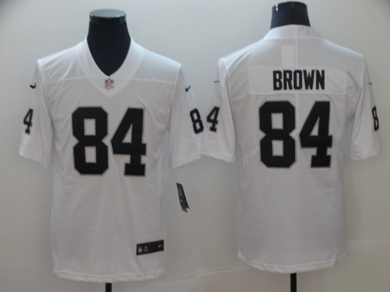 NFL Oakland Raiders #84 Brown White New Limited Jersey