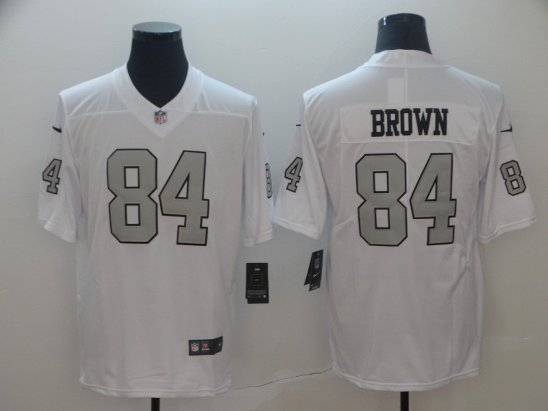 NFL Oakland Raiders #84 Brown White Limited Jersey