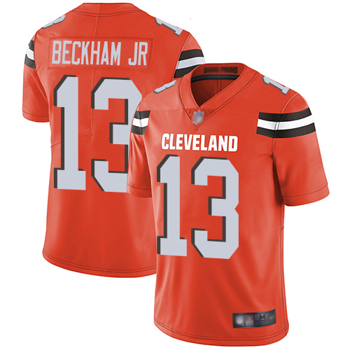 NFL Cleveland Browns #13 Beckham JR Vapor Limited Orange Jersey