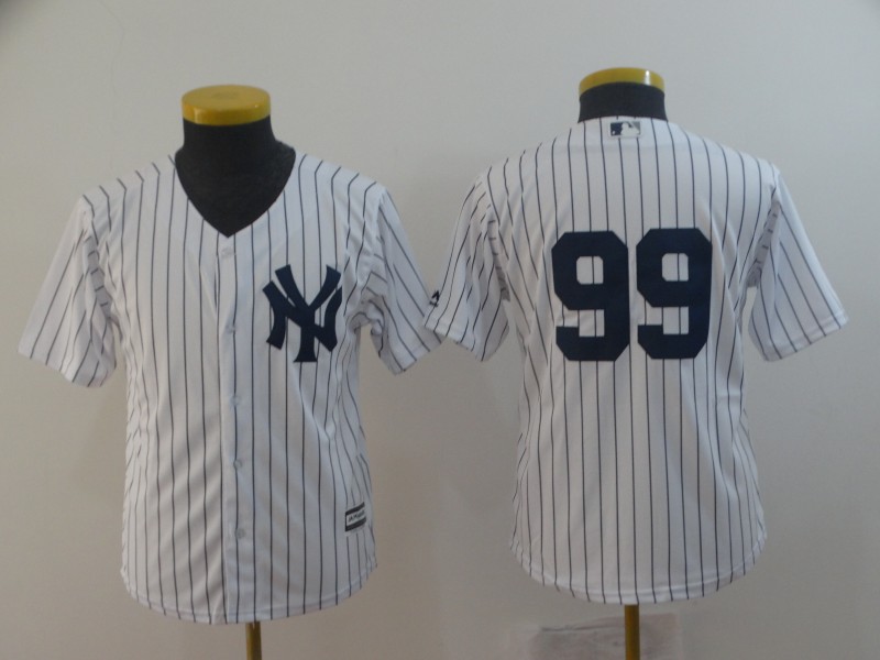 Kids New York Yankees #99 Aaron Judge White MLB Jersey