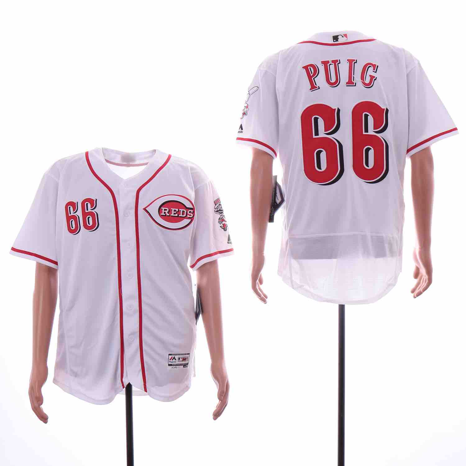 MLB Cincinnati Reds #66 Puig White Jersey