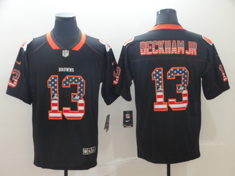 NFL Cleveland Browns #13 Beckham JR USA Flag Limited Jersey