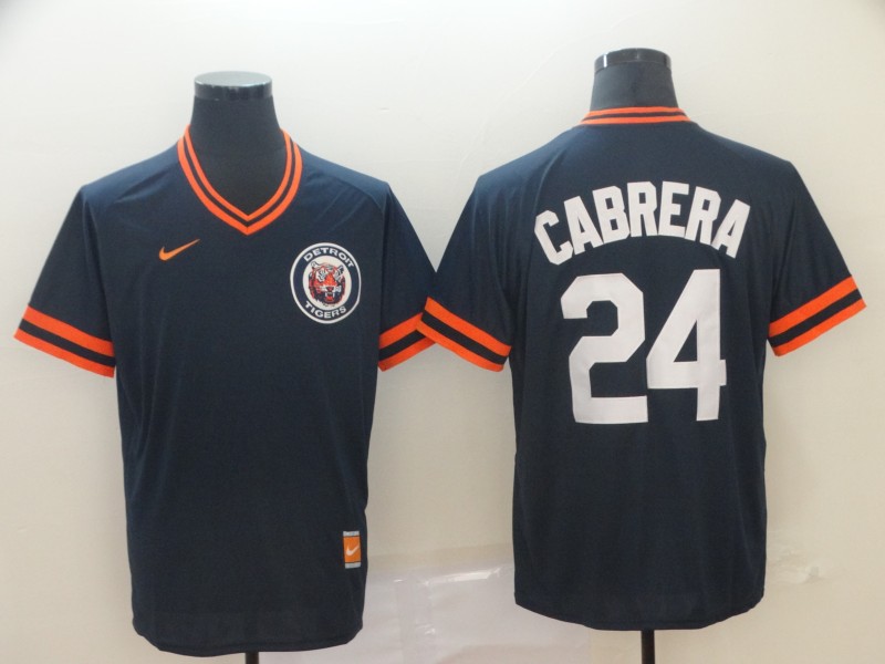 Nike MLB Detroit Tigers #24 Cabrera Cooperstown Collection Legend V-Neck Jersey