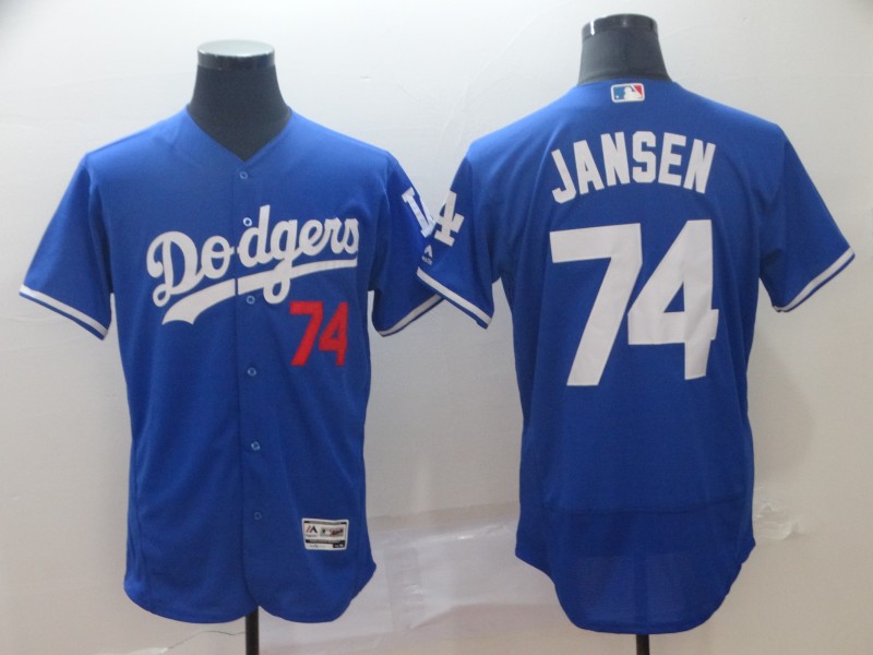 MLB Los Angeles Dodgers #74 Jansen Blue Elite Jersey