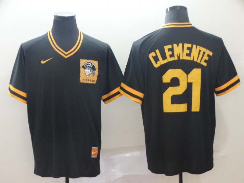 Nike Pittsburgh Pirates #21 Clemente Cooperstown Collection Legend V-Neck Jersey