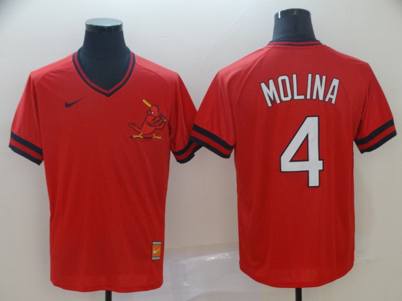 Nike St. Louis Cardinals #4 Molina Cooperstown Collection Legend V-Neck Jersey
