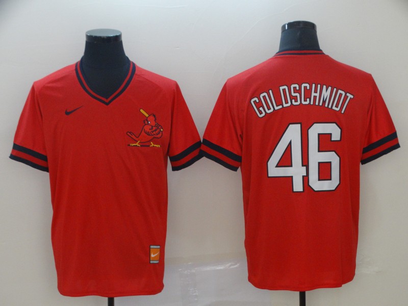 Nike St. Louis Cardinals #46 Goldschmidt Cooperstown Collection Legend V-Neck Jersey