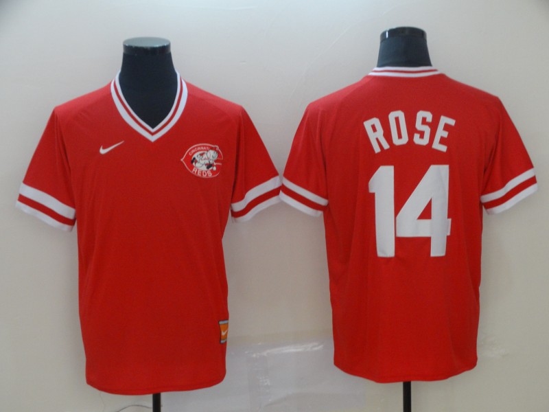 Nike Cincinnati Reds #14 Rose Cooperstown Collection Legend V-Neck Jersey