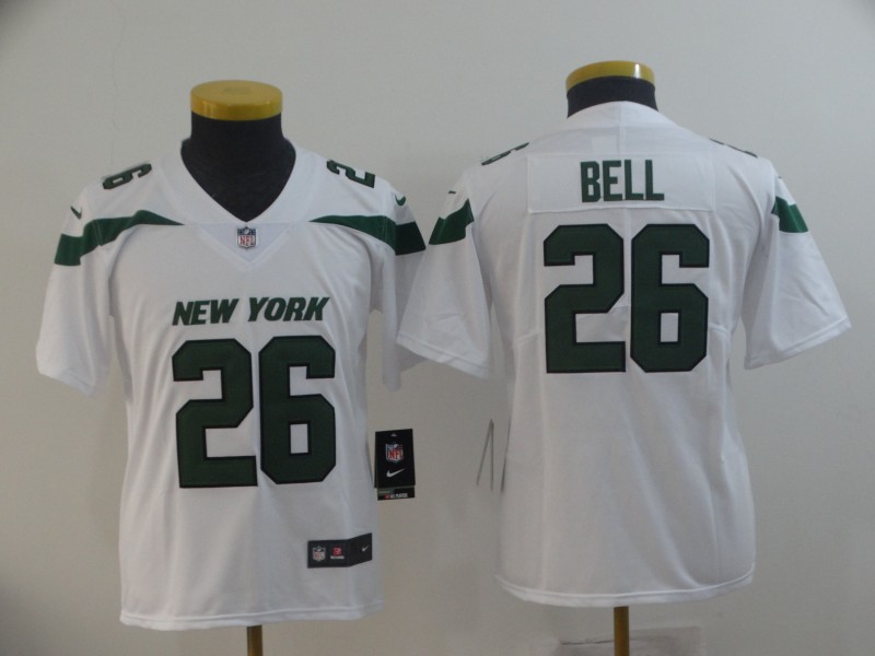 Kids NFL New York Mets #26 Bell White Vapor Limited Jersey