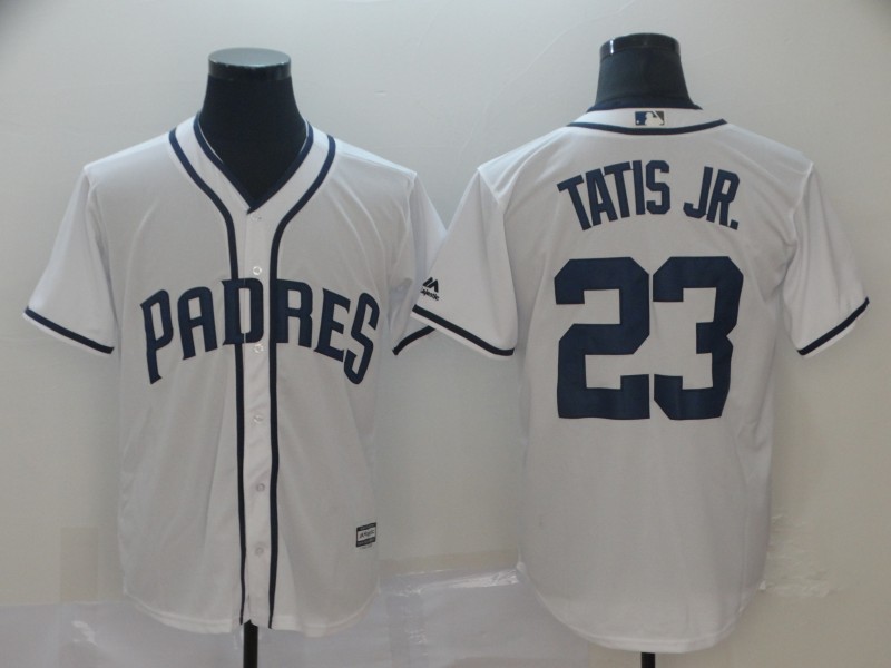 MLB San Diego Padres #23 Tatis JR. White Game Jersey