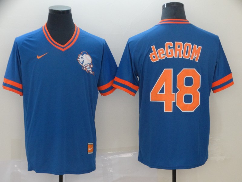Nike New York Mets #48 deGROM Cooperstown Collection Legend V-Neck Jersey