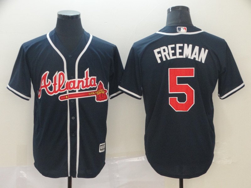 MLB Atlanta Braves #5 Freeman Blue Game Jersey