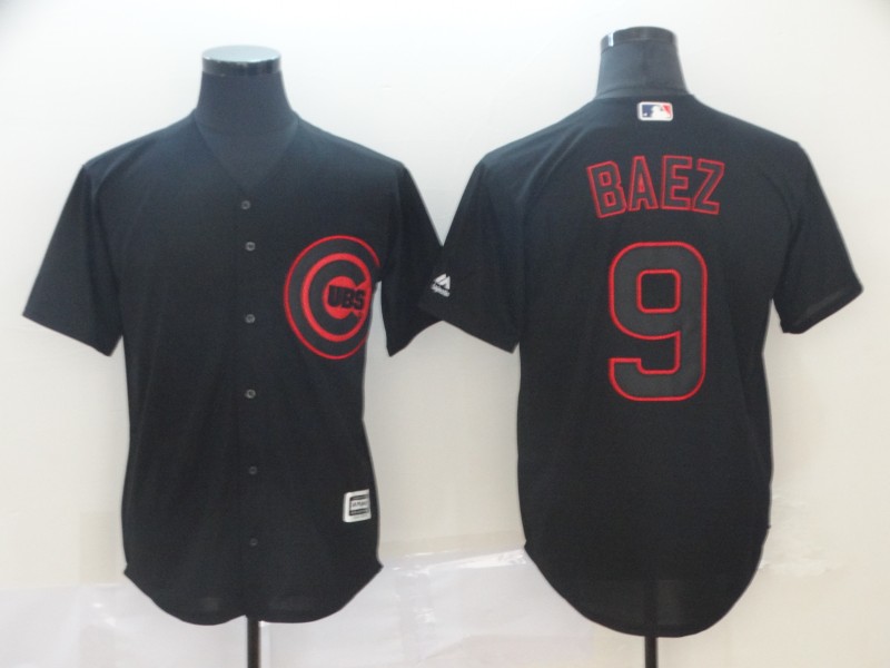 MLB Chicago Cubs #9 Baez Black Shadow Jersey