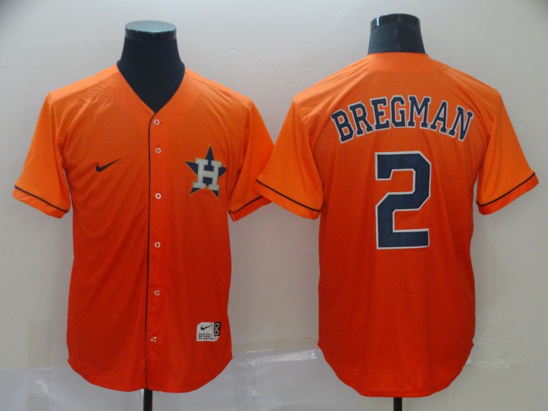 MLB Houston Astros #2 Bergman Orange Drift Fashion Jersey